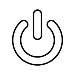 Power icon Vector Illustration on the white background.