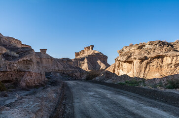Yadan Landform on the Desert of Xinjiang, China