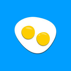 fried egg on a white background
