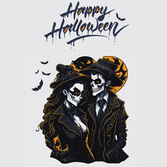 Halloween Scary Vector Template Poster Design