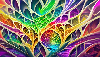 A Mesmerizing 3D Abstract Multicolor Visualization