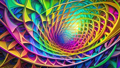 A Mesmerizing 3D Abstract Multicolor Visualization