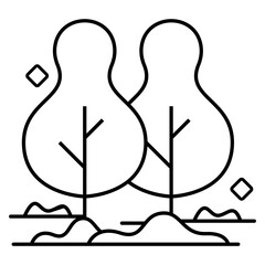 Forest Line Icon