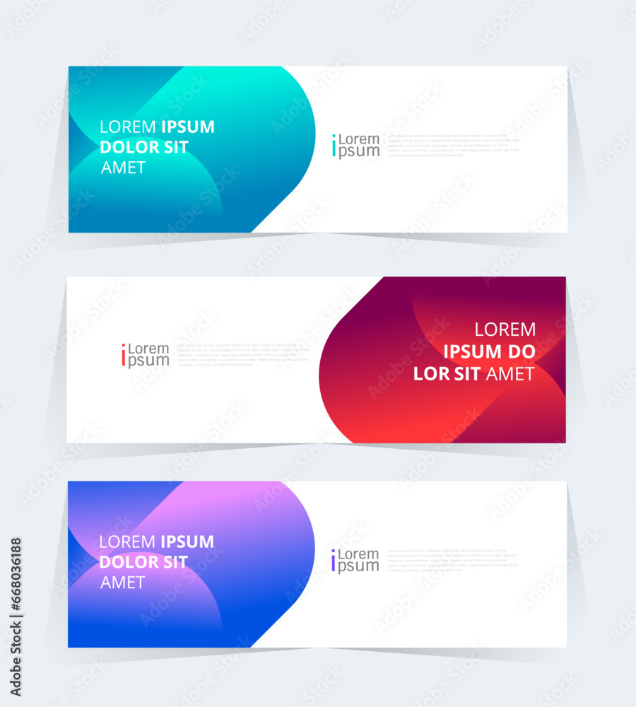 Poster geometric banner design with vector presentation template.