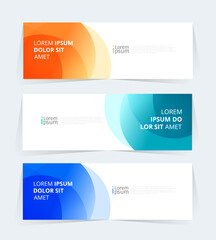 Geometric banner design with Vector presentation template.