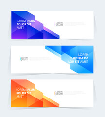 Geometric banner design with Vector presentation template.