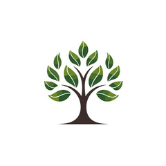 Software firm filled gradient logo. Project management. Predictive analytics. Property development. Tree symbol. Design element. Created with artificial intelligence. Ai art for corporate branding