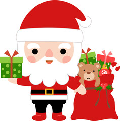 Santa Claus clipart, Merry Christmas and happy new year
