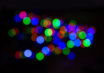 Multicolored blurred bokeh lights