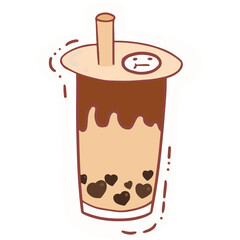Cartoon cute hand draw bubble tea 2