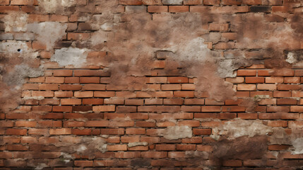 old brick wall seamless texture. generative AI.
