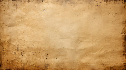 old brown worn paper in spots and streaks for design. generative AI.
