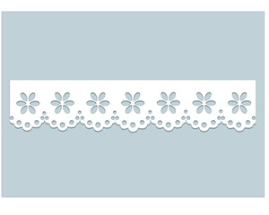 cotton lace scallop design vector