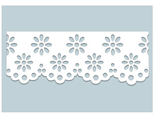 cotton lace scallop design vector - obrazy, fototapety, plakaty