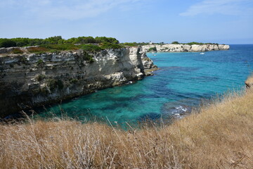 Krajobraz wybrzeża Gargano. Apulia, Italia.