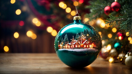 Christmas banner, holidays banner, christmas tree, Christmas balls, bokeh background