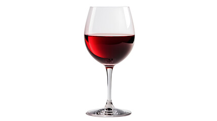 Glass of Wine on Transparent Background Isolated on Transparent or White Background, PNG