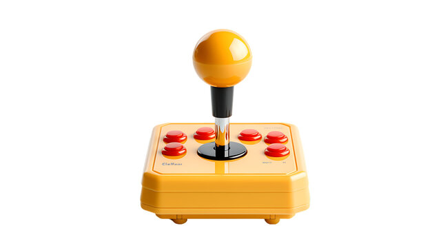 Isolated Retro Joystick on White Background Isolated on Transparent or White Background, PNG