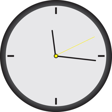 Wall clock design. Clock vector icon design.