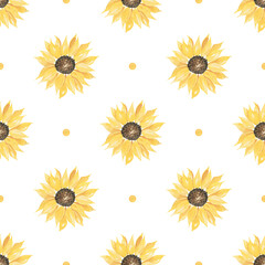 sunflower png seamless pattern