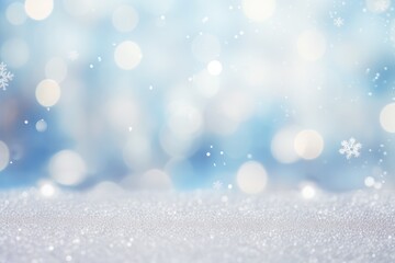  Winter Wonderland Background - Blurry Soft Defocused Bokeh Christmas Backdrop - AI Generated