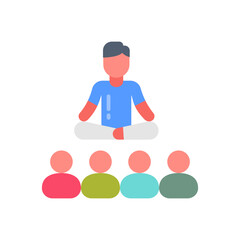 Yoga Teacher Icon in vector. illustration

