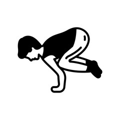 Crow Pose Icon in vector. illustration

