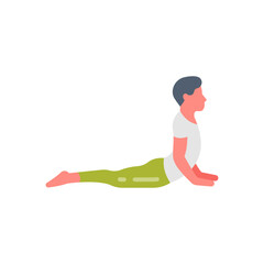 Cobra Pose Icon in vector. illustration