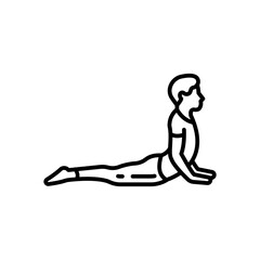 Cobra Pose Icon in vector. illustration