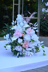 Outdoor wedding ceremony in the forest