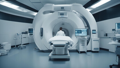 medical diagnosis machine at hospital lab - obrazy, fototapety, plakaty