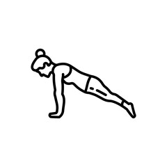 Plank Pose Icon in vector. illustrationPlank Pose Icon in vector. illustration