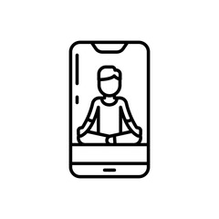 Yoga App Icon in vector. illustration