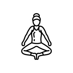 Baddha Konasana Icon in vector. illustration

