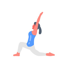 Crescent Pose Icon in vector. illustration