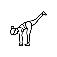 Standing Splits Icon in vector. illustration


