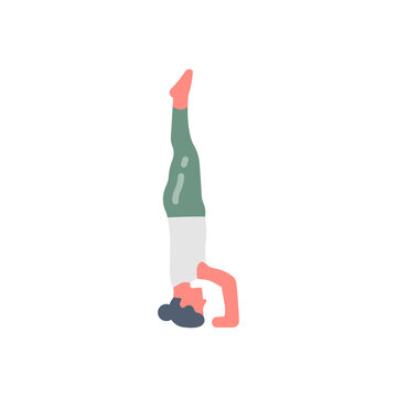 Tripod Headstand Icon in vector. illustration


