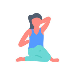 Gomukhasana Icon in vector. illustration