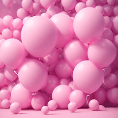 pink balloons. background