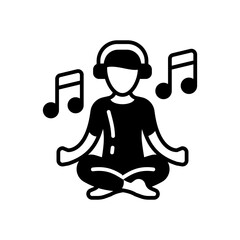 Music Meditation Icon in vector. illustration

