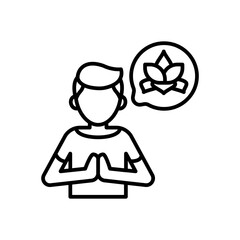 Mindfulness Icon in vector. illustration