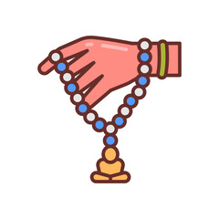 Yoga Beads Icon in vector. illustration


