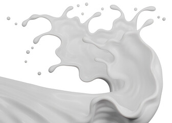 PSD Milk Splash 3D Rendering