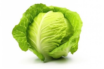 Fototapeta premium Cabbage On White Background