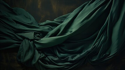 Image of luxurious tone of a dark green muslin background. - obrazy, fototapety, plakaty