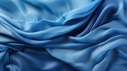 Obraz premium The exquisite texture of the blue fabric is artfully depicted as a background.