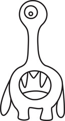 Doodle Monster Character Illustration
