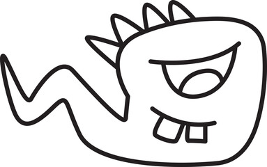Doodle Monster Character Illustration
