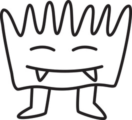 Doodle Monster Character Illustration
