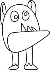 Doodle Monster Character Illustration
